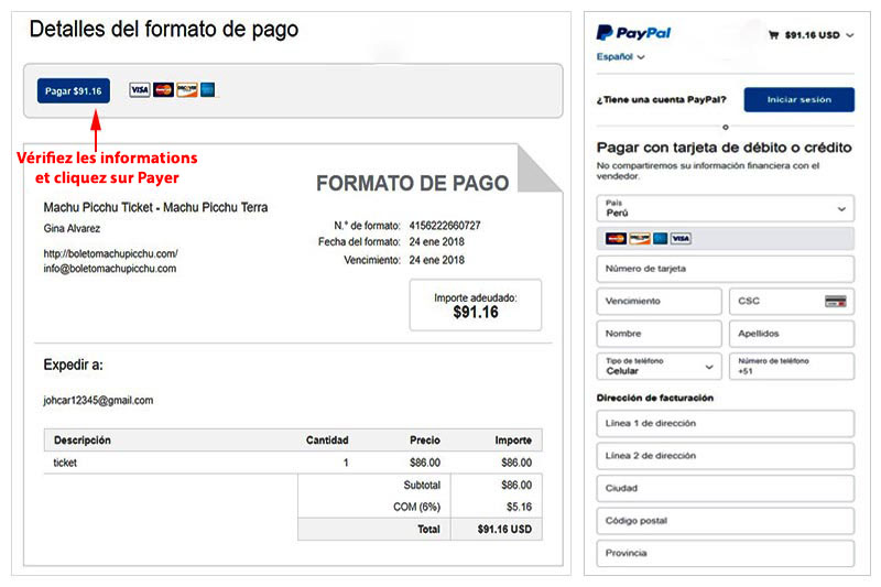Billet Paypal Machu Picchu Picchu Facture Billet Paypal Machu Picchu Picchu